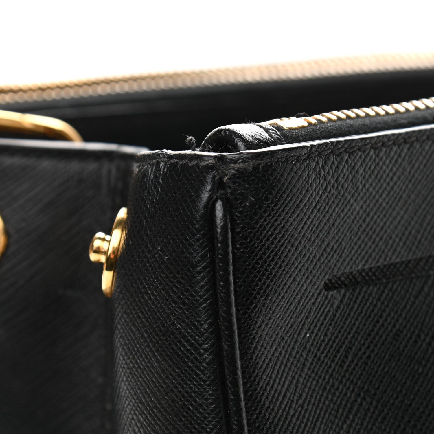 Prada Saffiano Medium Galleria Double Zip Tote Black 11 of 12