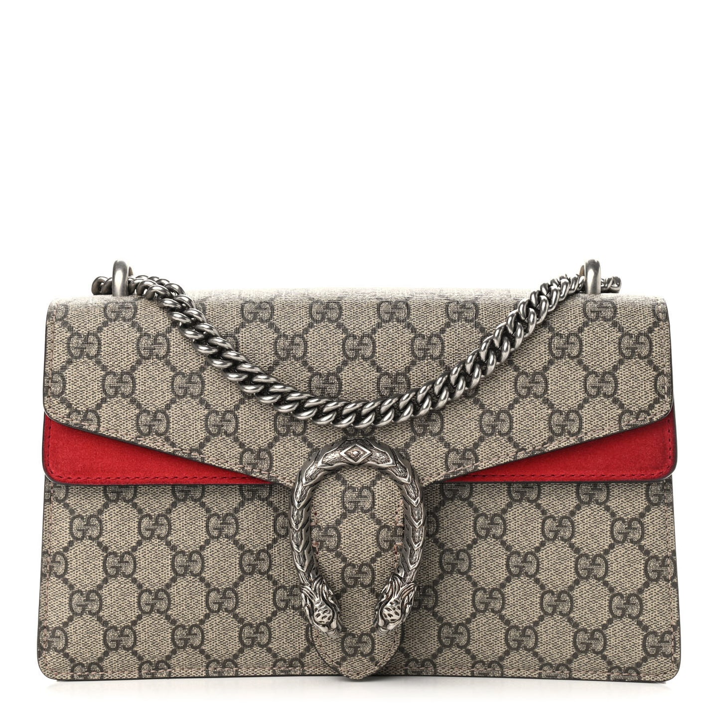 GG Supreme Monogram Small Dionysus Shoulder Bag Red