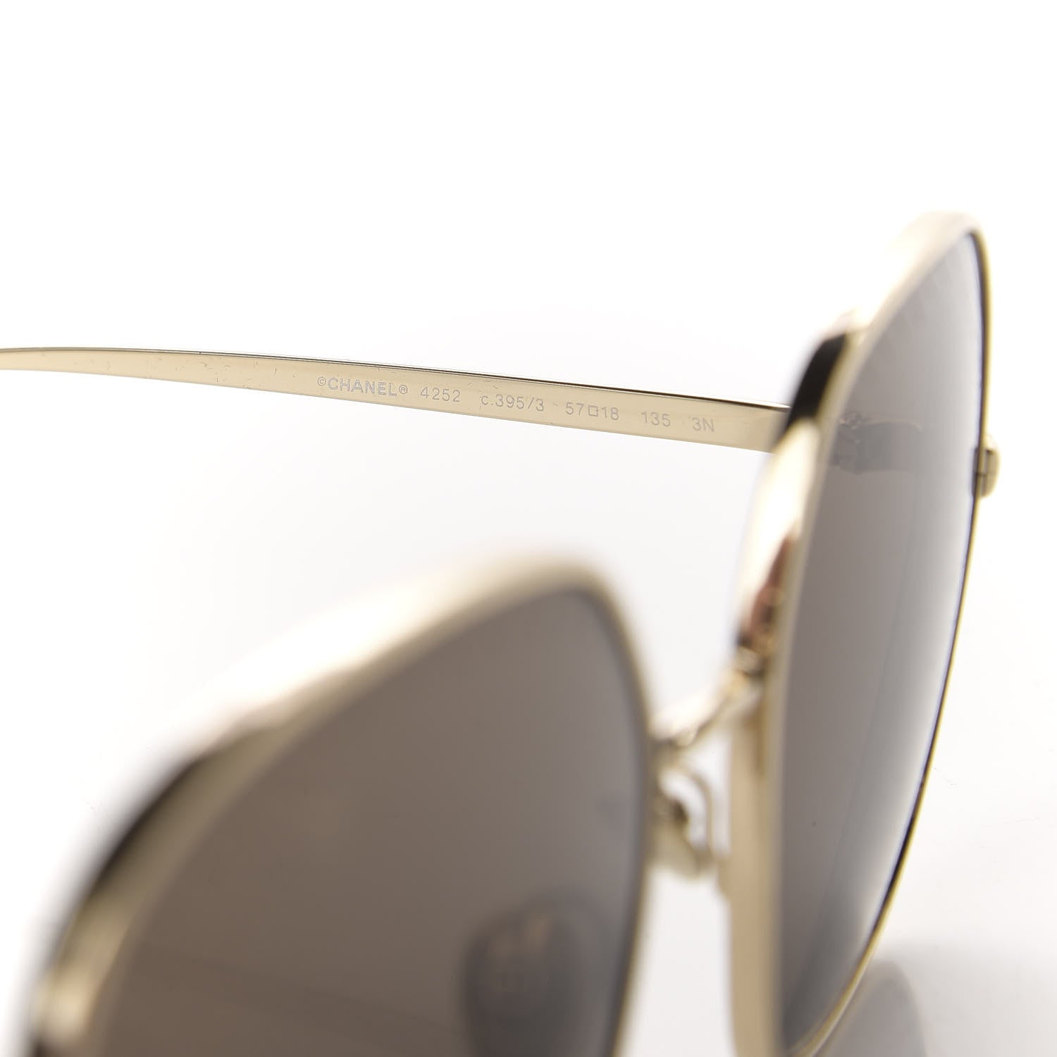 Chanel Square Sunglasses 4252 Gold 7 of 8