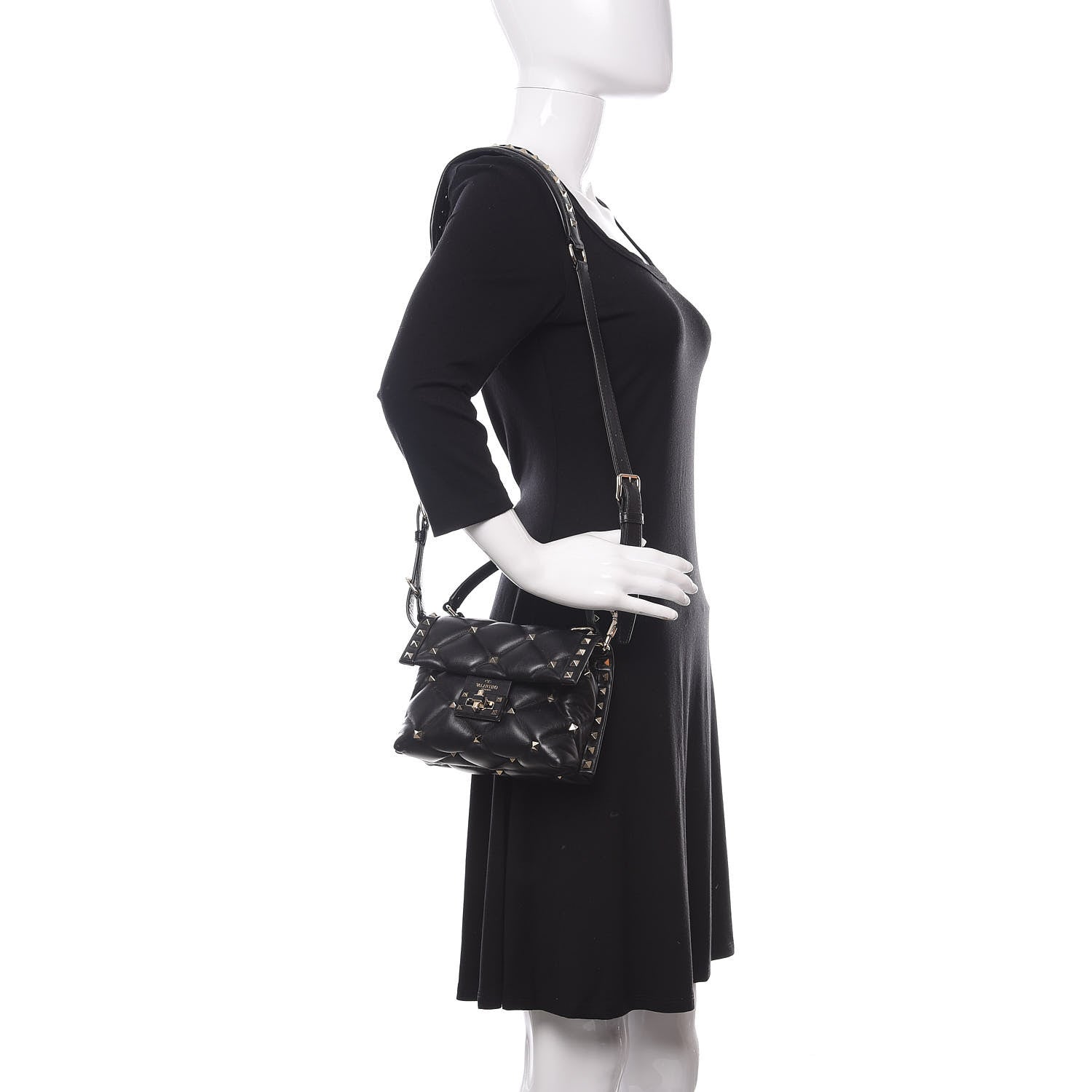 Valentino Garavani Nappa Mini Candystud Top Handle Bag Black 2 of 9