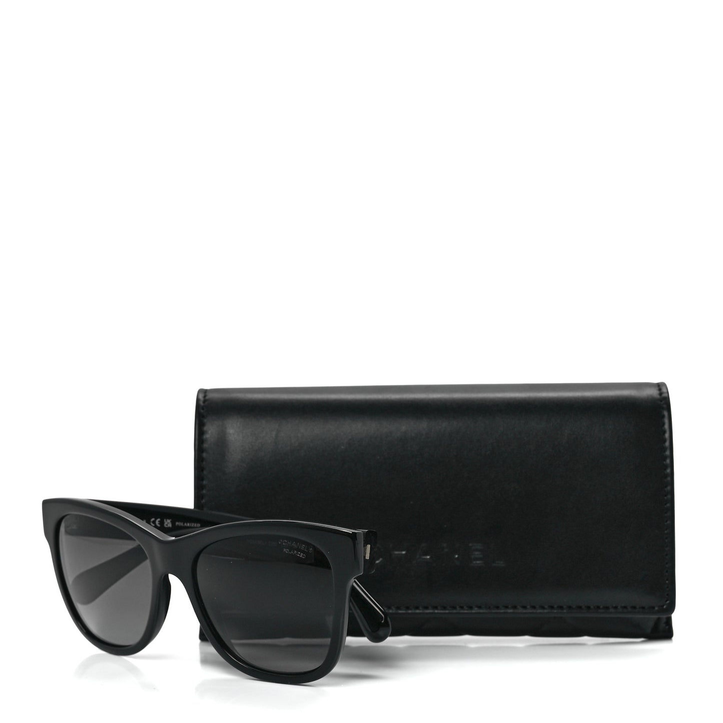 Acetate Polarized Square CC Sunglasses 5380 Black