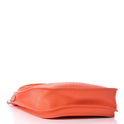 Hermes Taurillon Clemence Evelyne III GM Orange Poppy 4 of 9