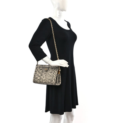 Gucci Snakeskin GG Small Ophidia Chain Shoulder Bag Roccia 2 of 9