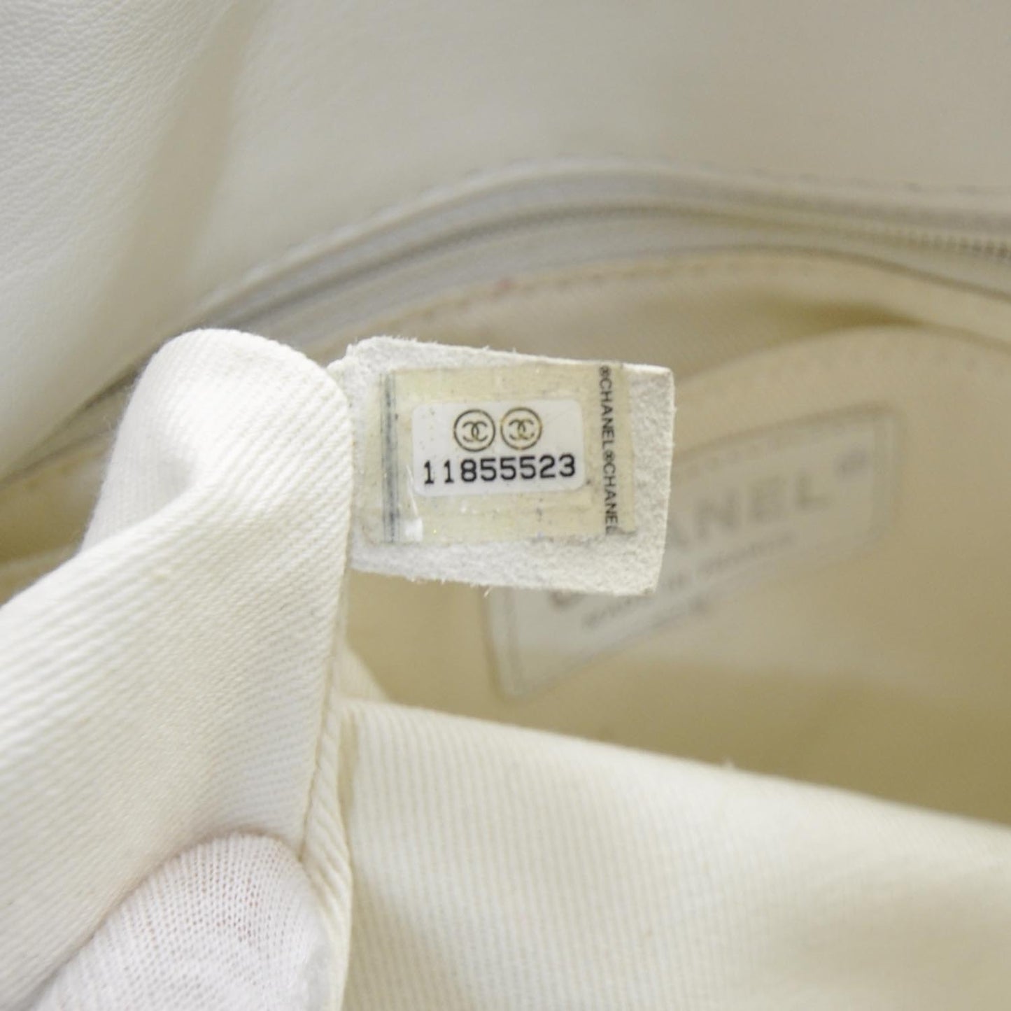 Lambskin Icons Secret Label Medium Flap White