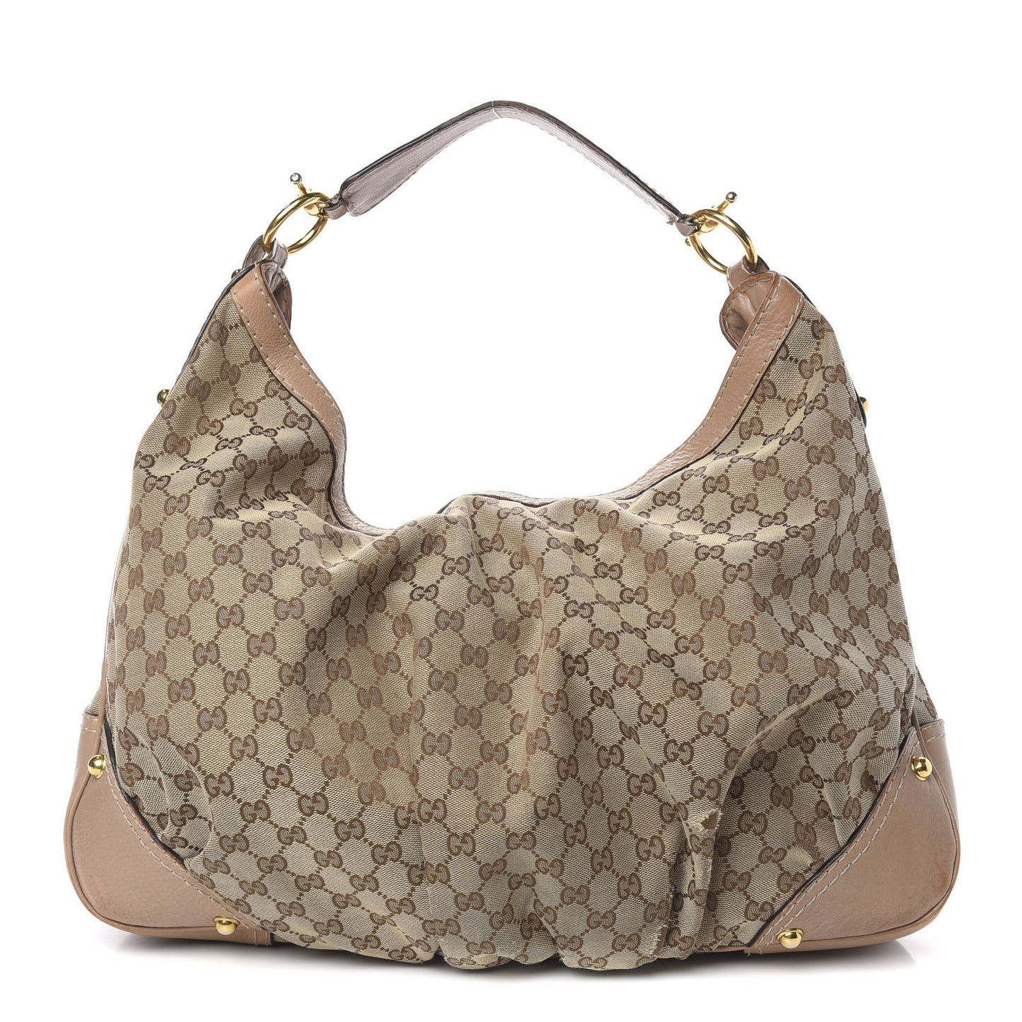 Monogram Large Jockey Hobo Beige