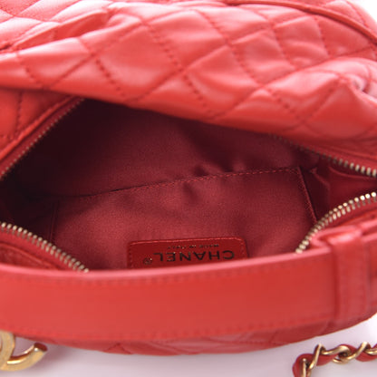 Chanel Lambskin Quilted Hobo Red 6 of 8