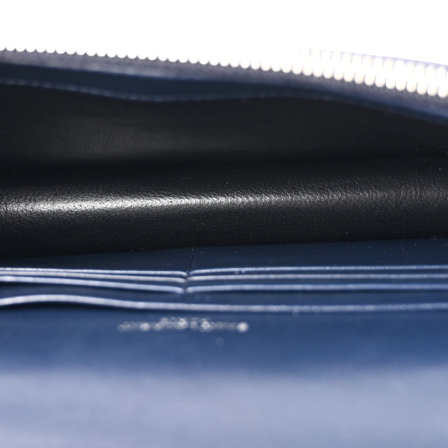 Calfskin Crocodile Embossed Kate Monogram Tassel Chain Wallet Deep Marine