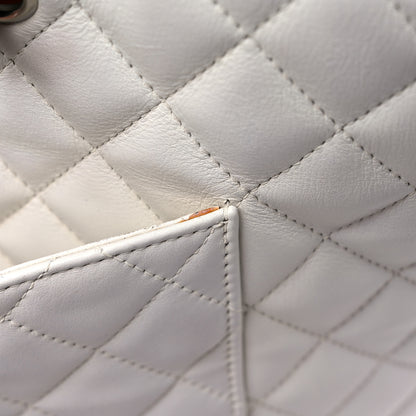 Chanel Calfskin Python Quilted Large Cambon Tote White 22 of 22