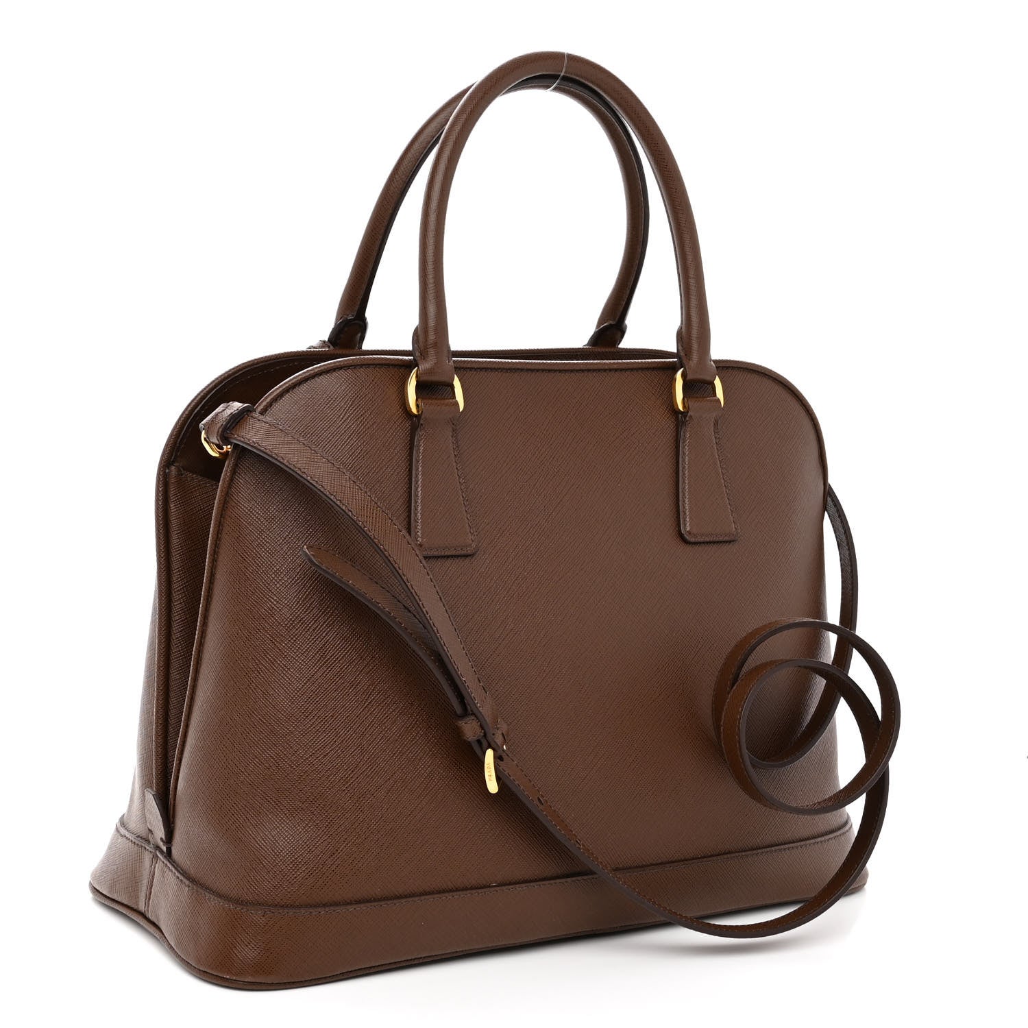 Prada Saffiano Lux Medium Open Promenade Tote Cacao 3 of 9