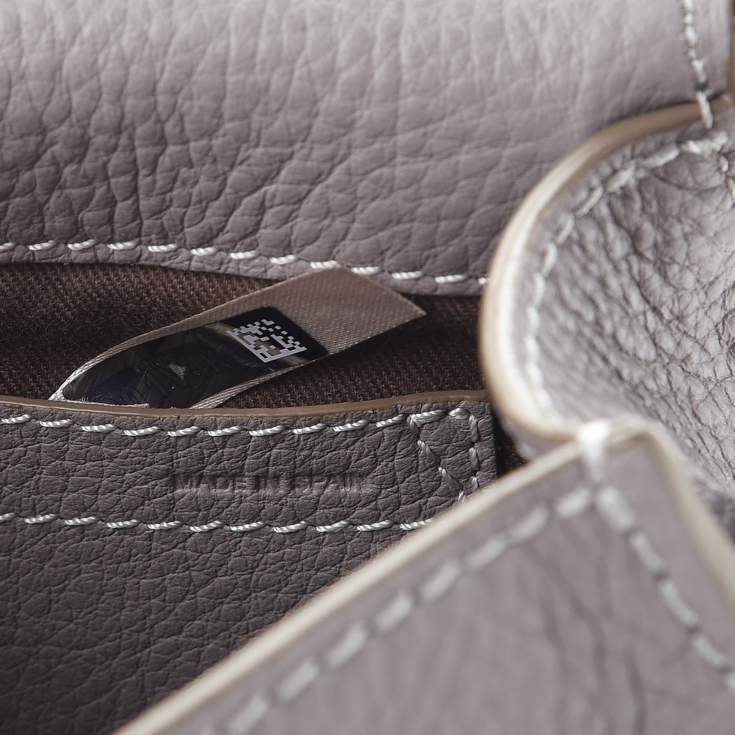 Chloe Calfskin Mini Marcie Round Crossbody Bag Cashmere Grey 7 of 8