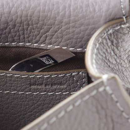 Chloe Calfskin Mini Marcie Round Crossbody Bag Cashmere Grey 7 of 8