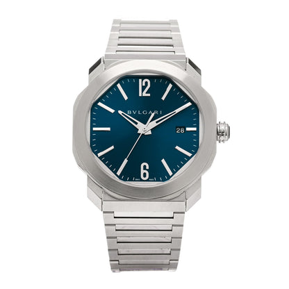 Bulgari Stainless Steel 41mm Octo Automatic Watch Blue 1 of 5