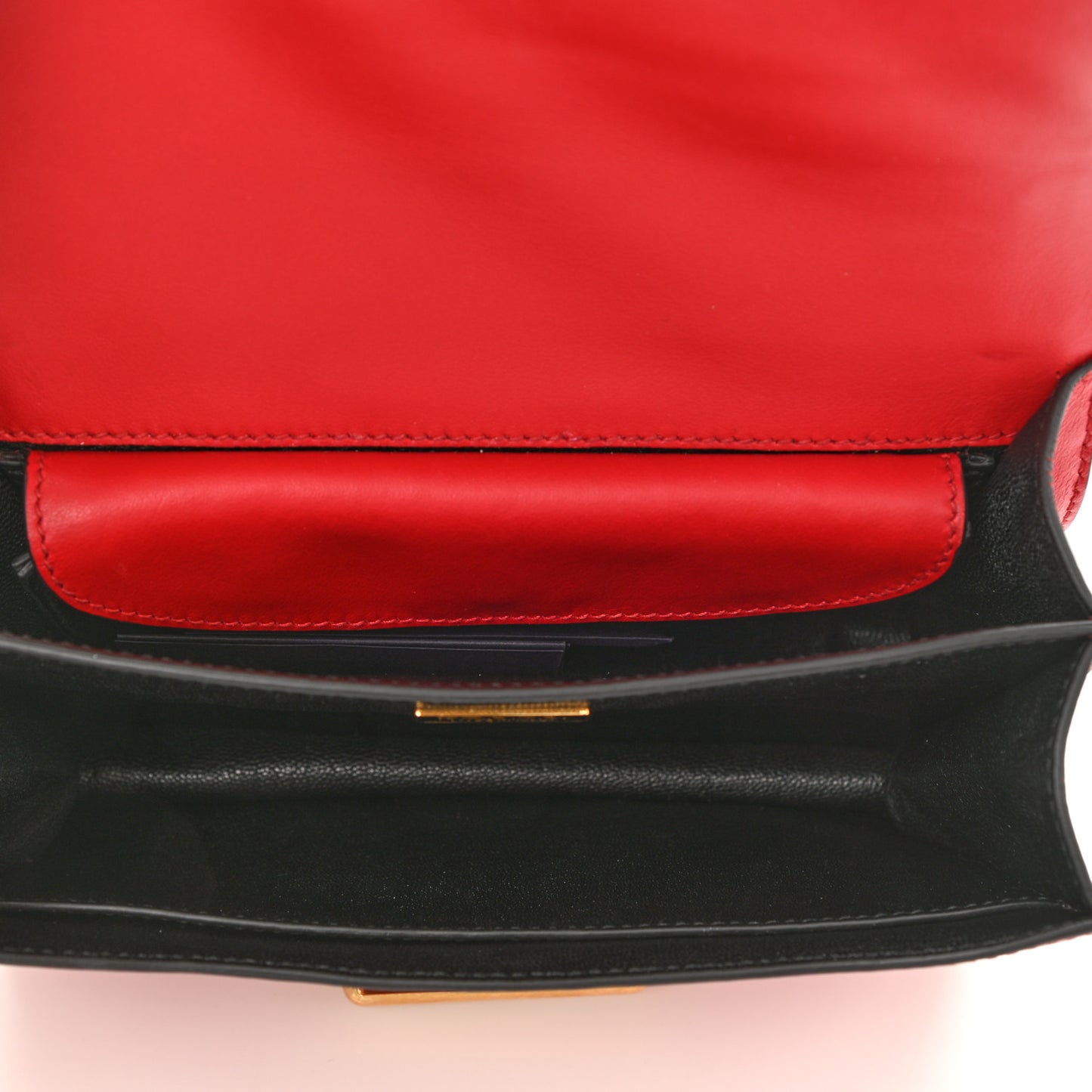 City Calfskin Saffiano Cahier Bag Fuoco Black