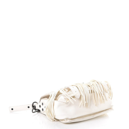 Proenza Schouler Lambskin Fringe PS1 Crossbody Pouch White 4 of 17