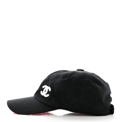 Chanel Cotton Beaded CC Cap Hat Black 3 of 8