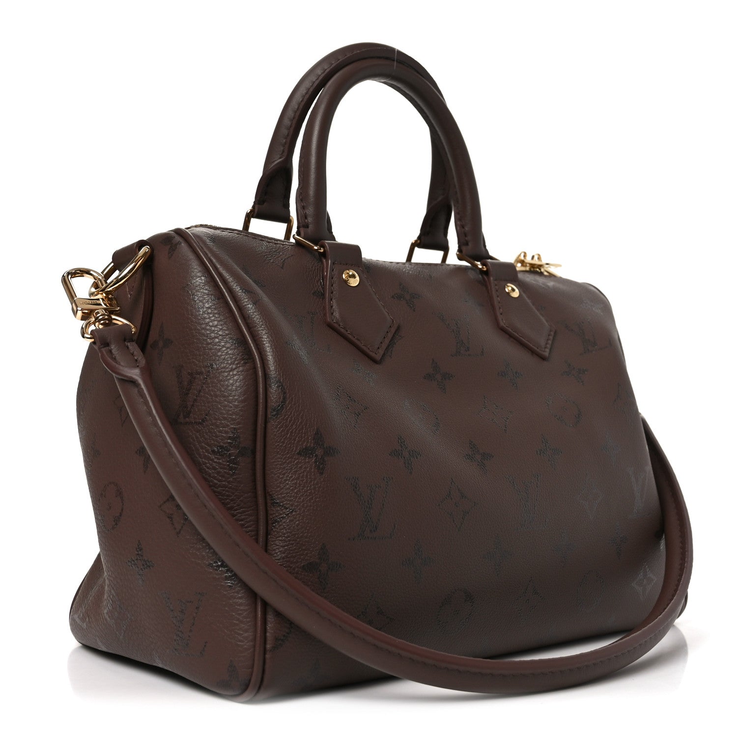 Louis Vuitton Calfskin LV Bliss Speedy Bandouliere 25 Brun 2 of 8