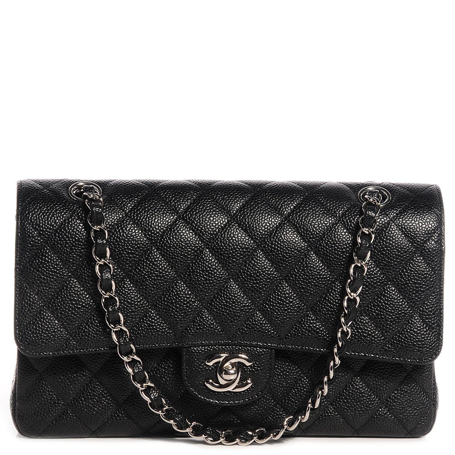 Chanel Caviar Quilted Medium Double Flap Black 1 of 8