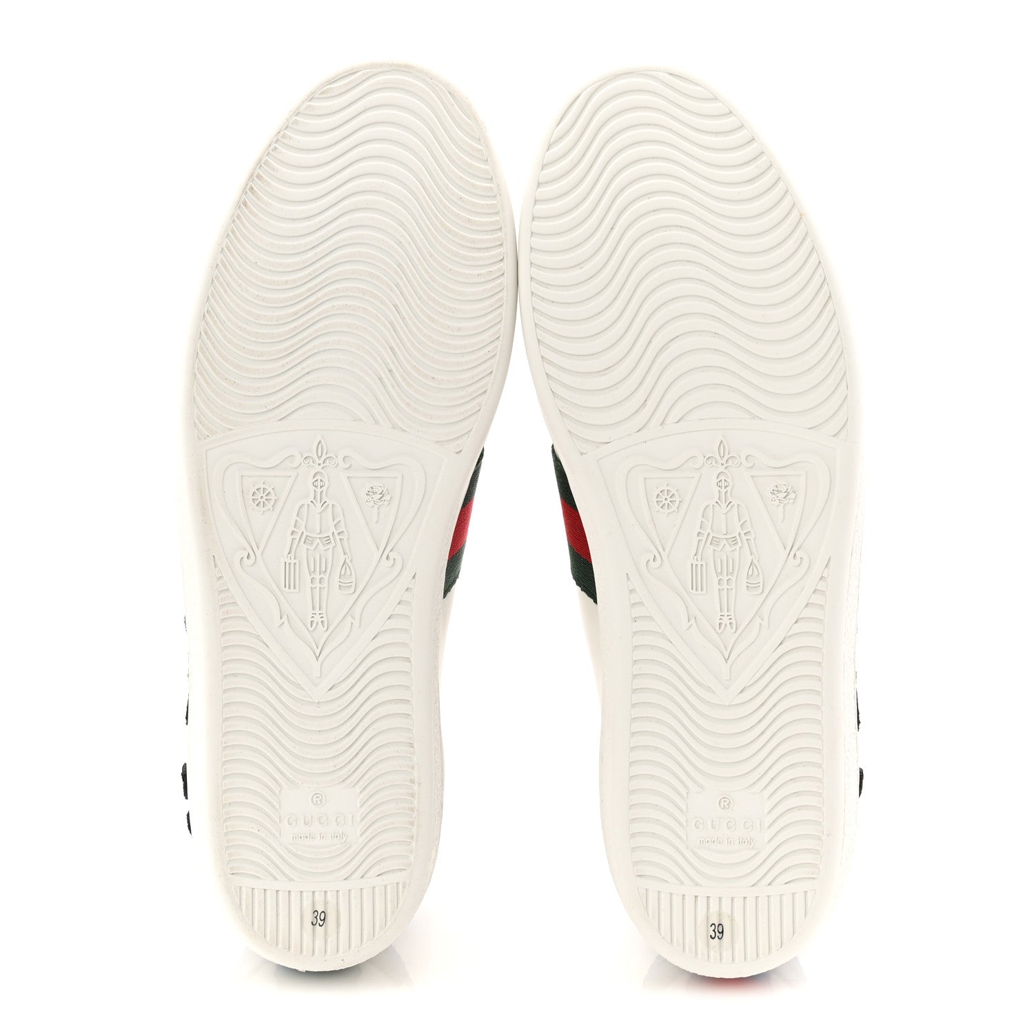 Gucci Calfskin Web Floral Embroidered Womens Ace Sneakers 39 White 6 of 10