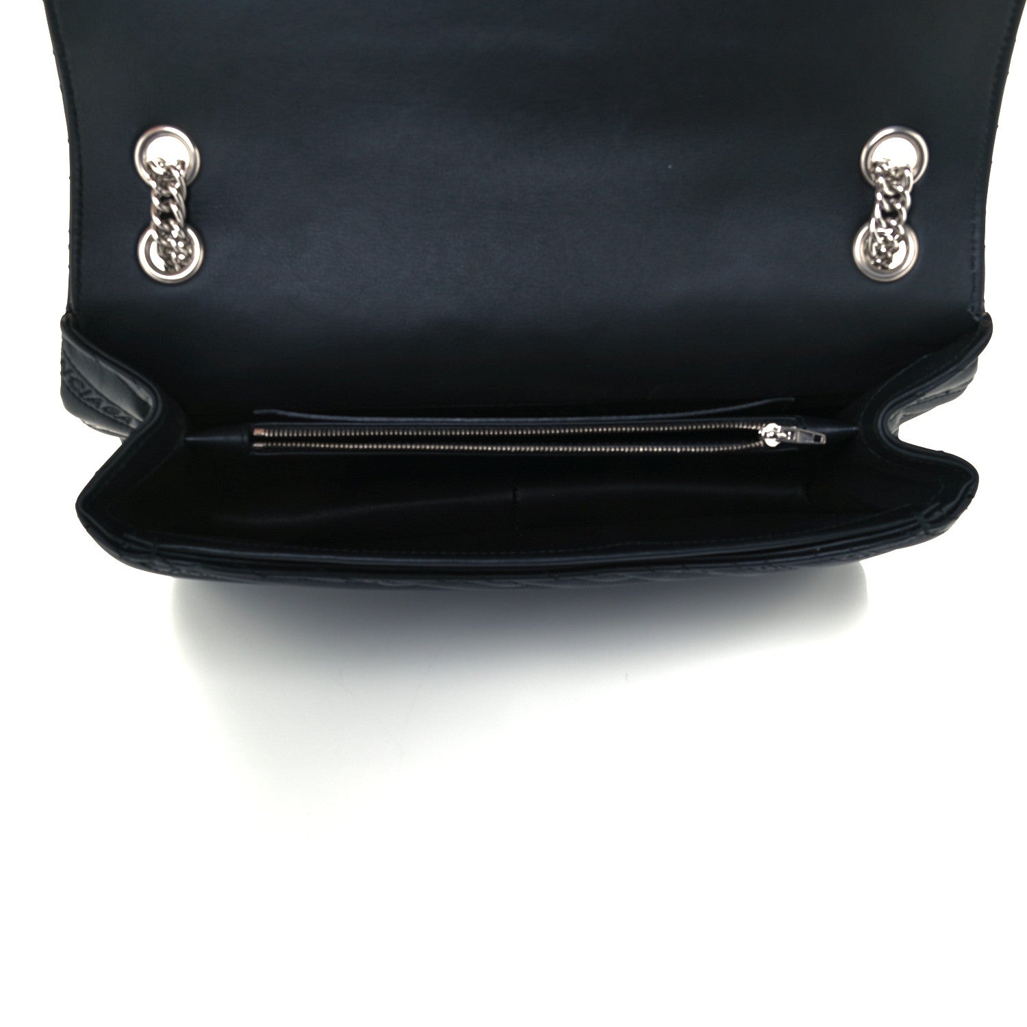 Balenciaga Calfskin Logo Matelasse Large BB Flap Chain Shoulder Bag Black 5 of 10