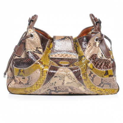 Prada Python Patch Shoulder Bag Naturale 1 of 9