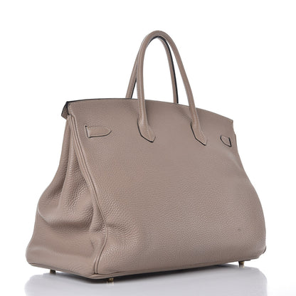 Hermes Togo Birkin 40 Gris Tourterelle 3 of 36