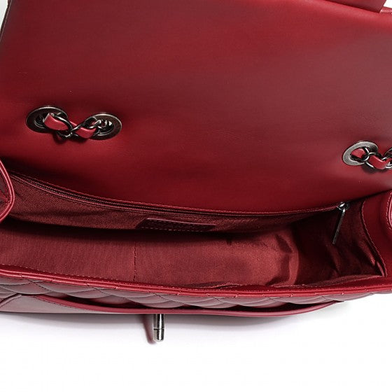 Chanel Calfskin Quilted Large Double Touch Flap Red 6 of 18