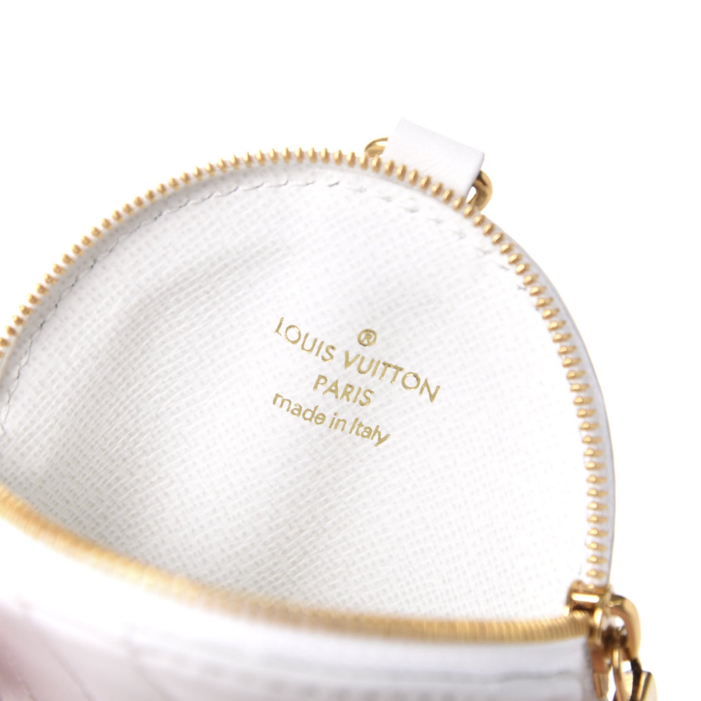 Calfskin New Wave Multi Pochette Round Coin Purse Snow