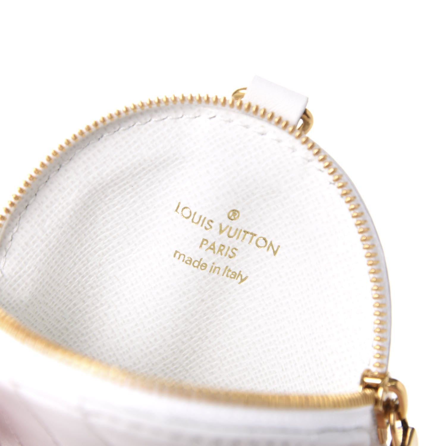 Louis Vuitton Calfskin New Wave Multi Pochette Round Coin Purse Snow 6 of 8