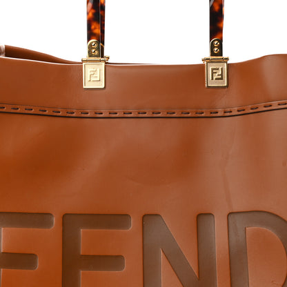 Fendi Vitello King Plexiglass Large Fendi Sunshine Shopper Tote Cuoio 8 of 13