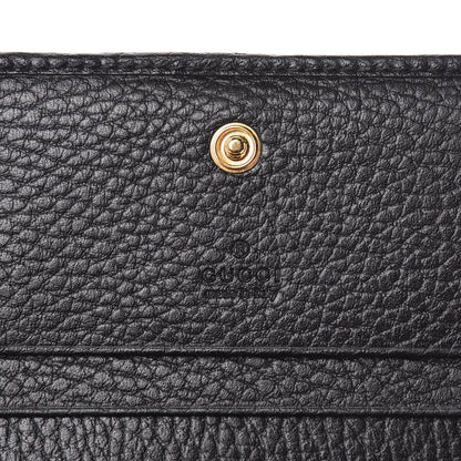 Gucci Pebbled Calfskin GG Marmont Card Case Black 6 of 7