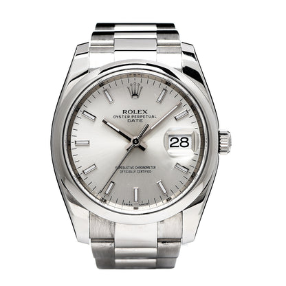 Rolex Stainless Steel 34mm Oyster Perpetual Date Watch Silver 115200 1 of 6