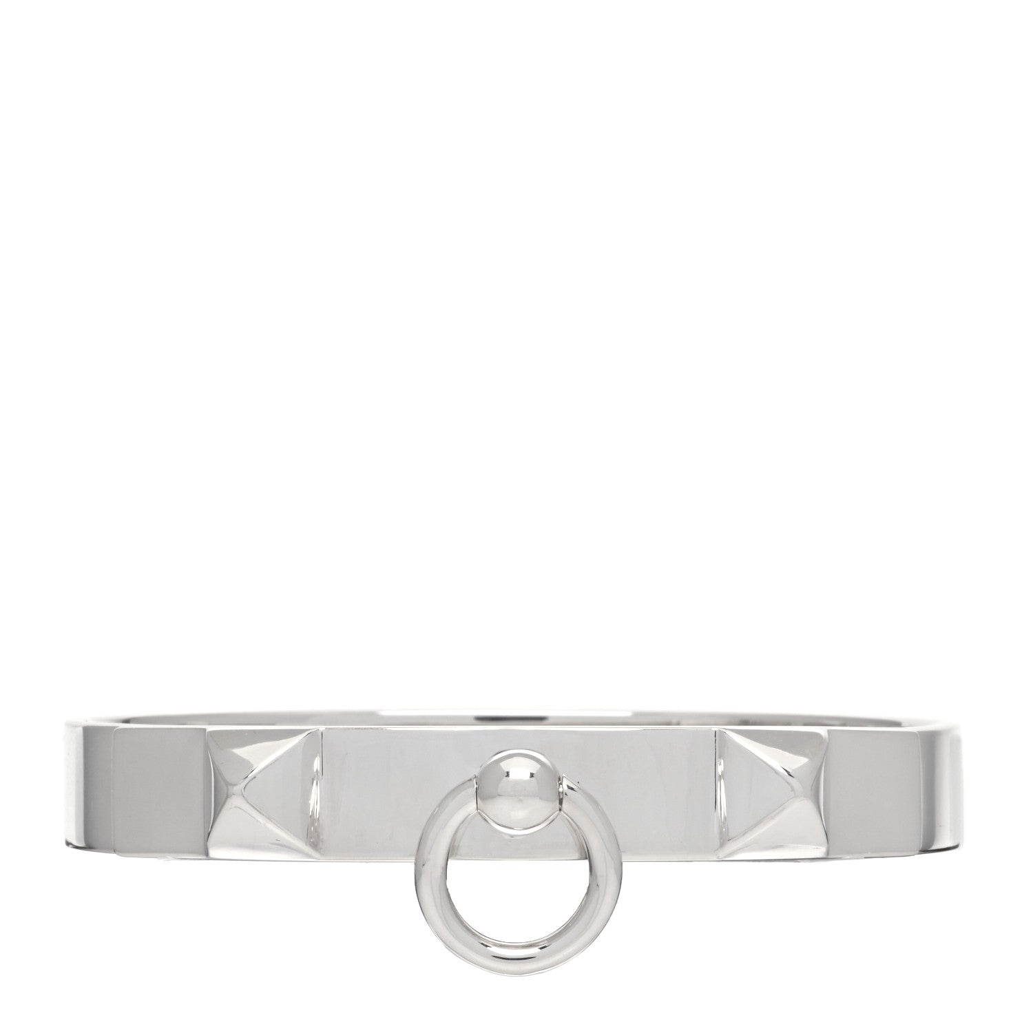 Hermes Sterling Silver PM Collier De Chien Bracelet LG 1 of 5