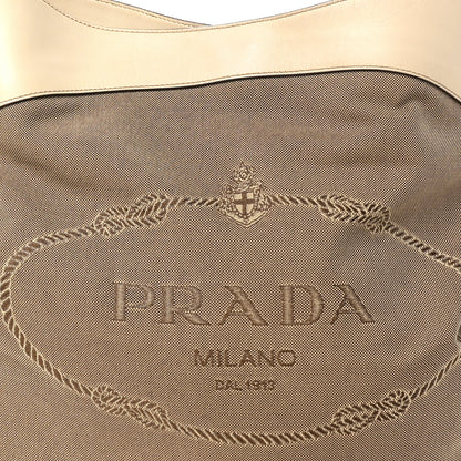 Prada Jacquard Logo Shoulder Bag Corda Cera 8 of 10
