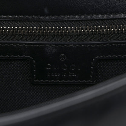 Gucci Calfskin Matelasse Monochrome Small GG Marmont Shoulder Bag Black 5 of 8