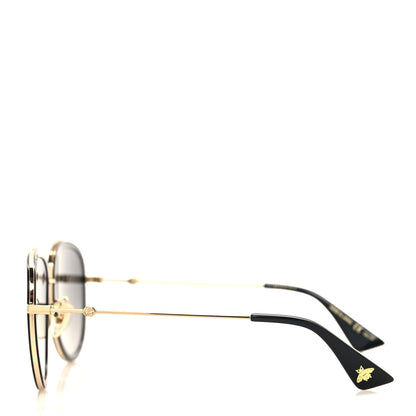 Gucci Metal Aviator Sunglasses GG0062S Black 3 of 8