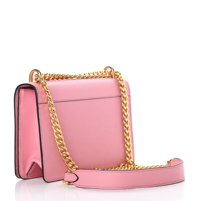 Prada Saffiano Soft Calfskin Chain Crossbody Bag Petalo 3 of 11