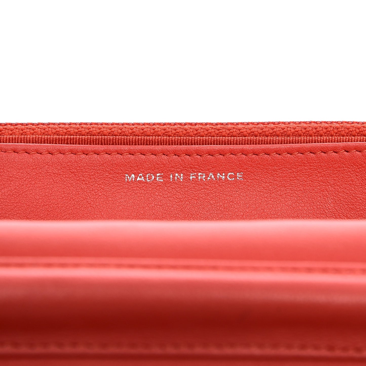 Patent Quilted Wallet On Chain WOC Red