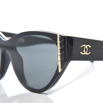 Chanel Acetate Cat Eye Sunglasses 6054 Black 7 of 8
