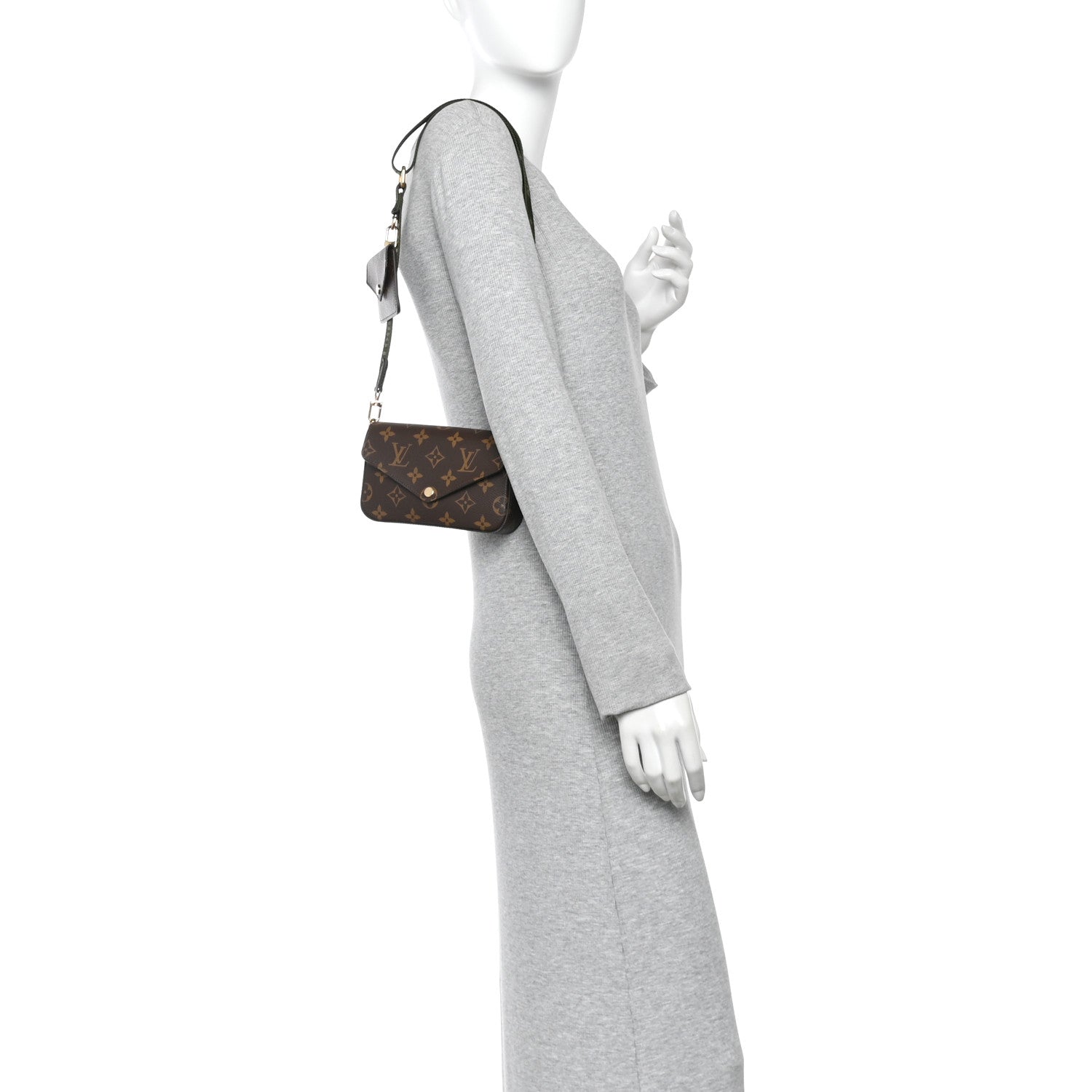 Louis Vuitton Monogram Felicie Strap & Go Kaki 2 of 9