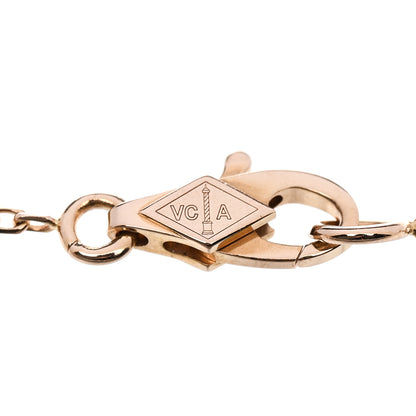 Van Cleef & Arpels 18K Rose Gold Carnelian Sweet Alhambra Bracelet 3 of 5