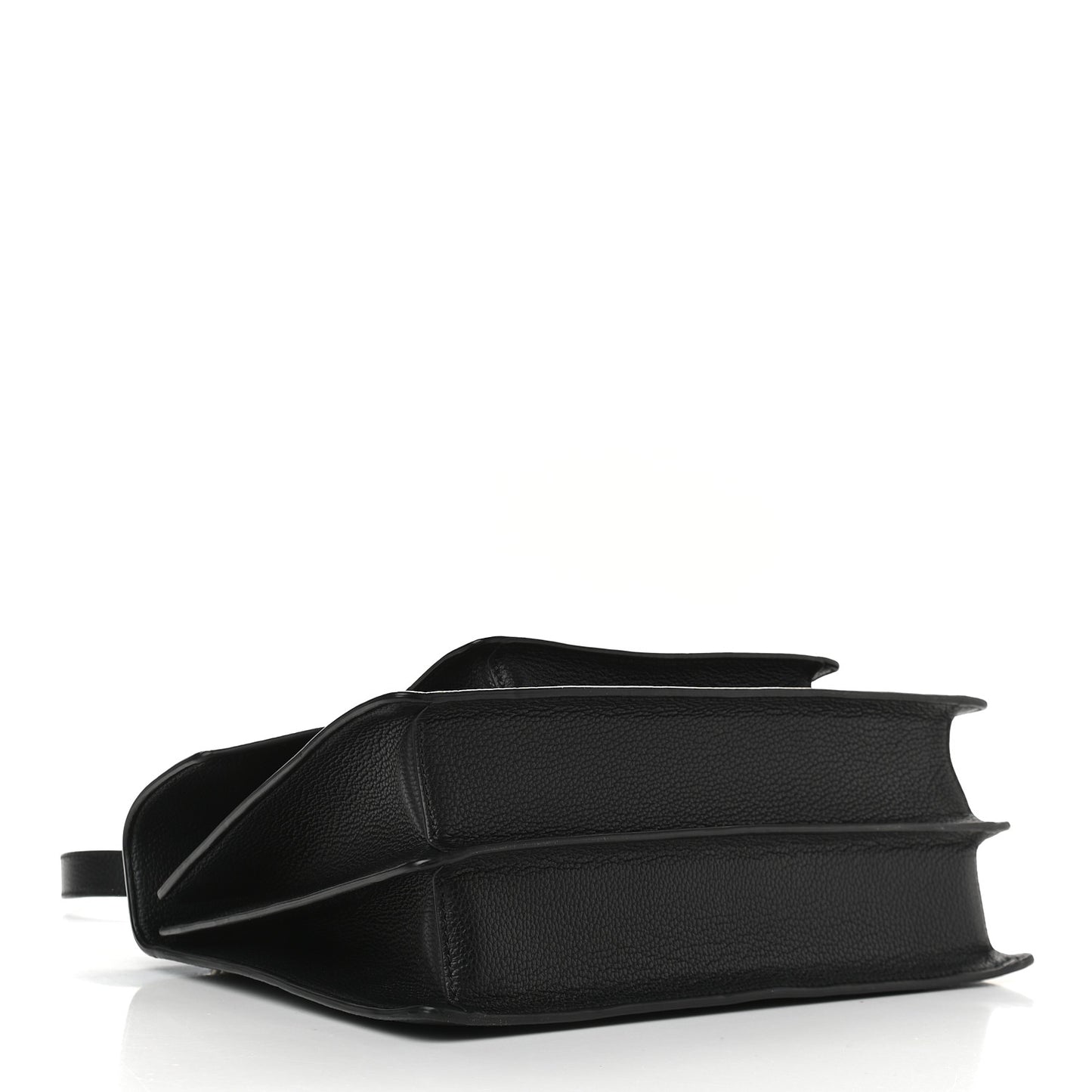 Grained Calfskin Medium Patricia Park Avenue Satchel Black