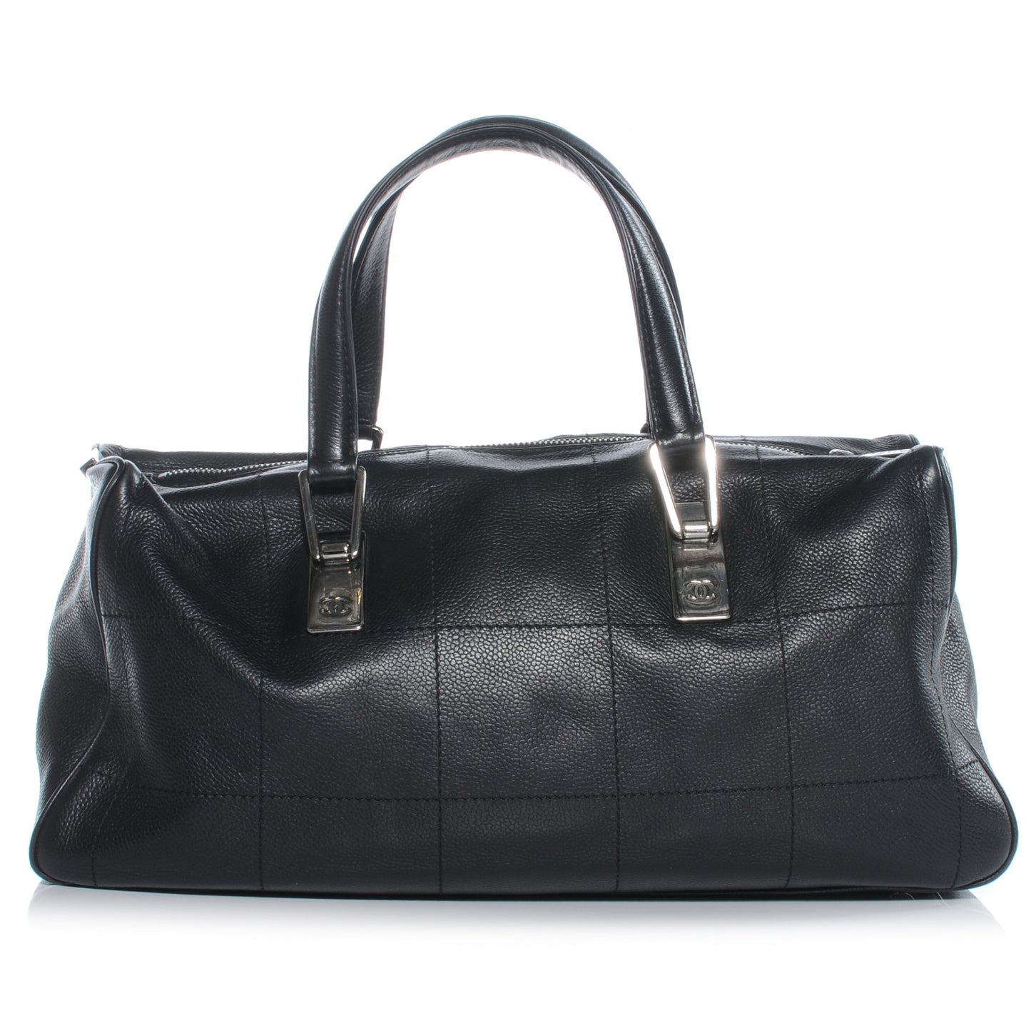 Caviar Square Stitched Tote Black