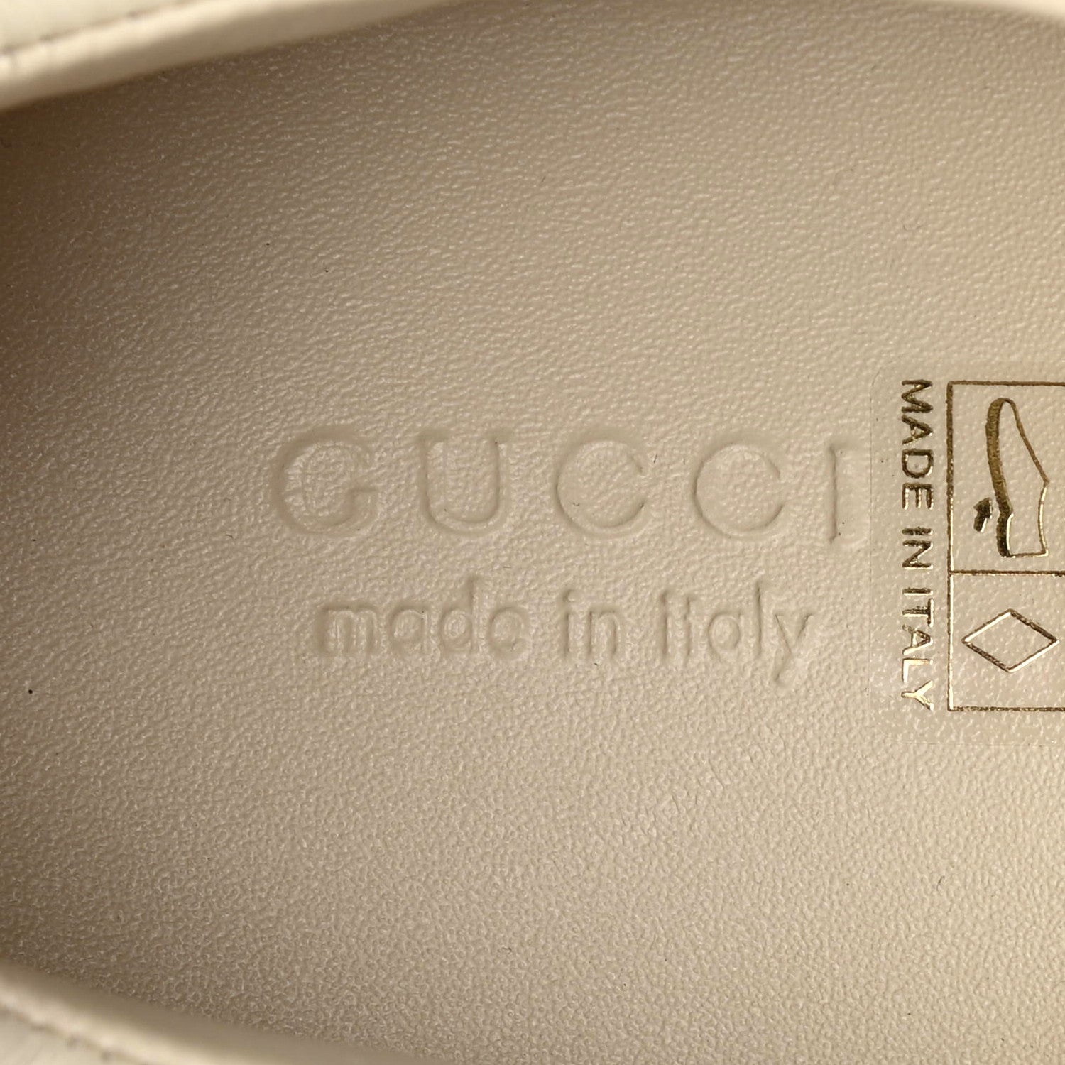 Gucci Calfskin Logo Womens Rhyton Sneakers 37.5 Ivory 7 of 13
