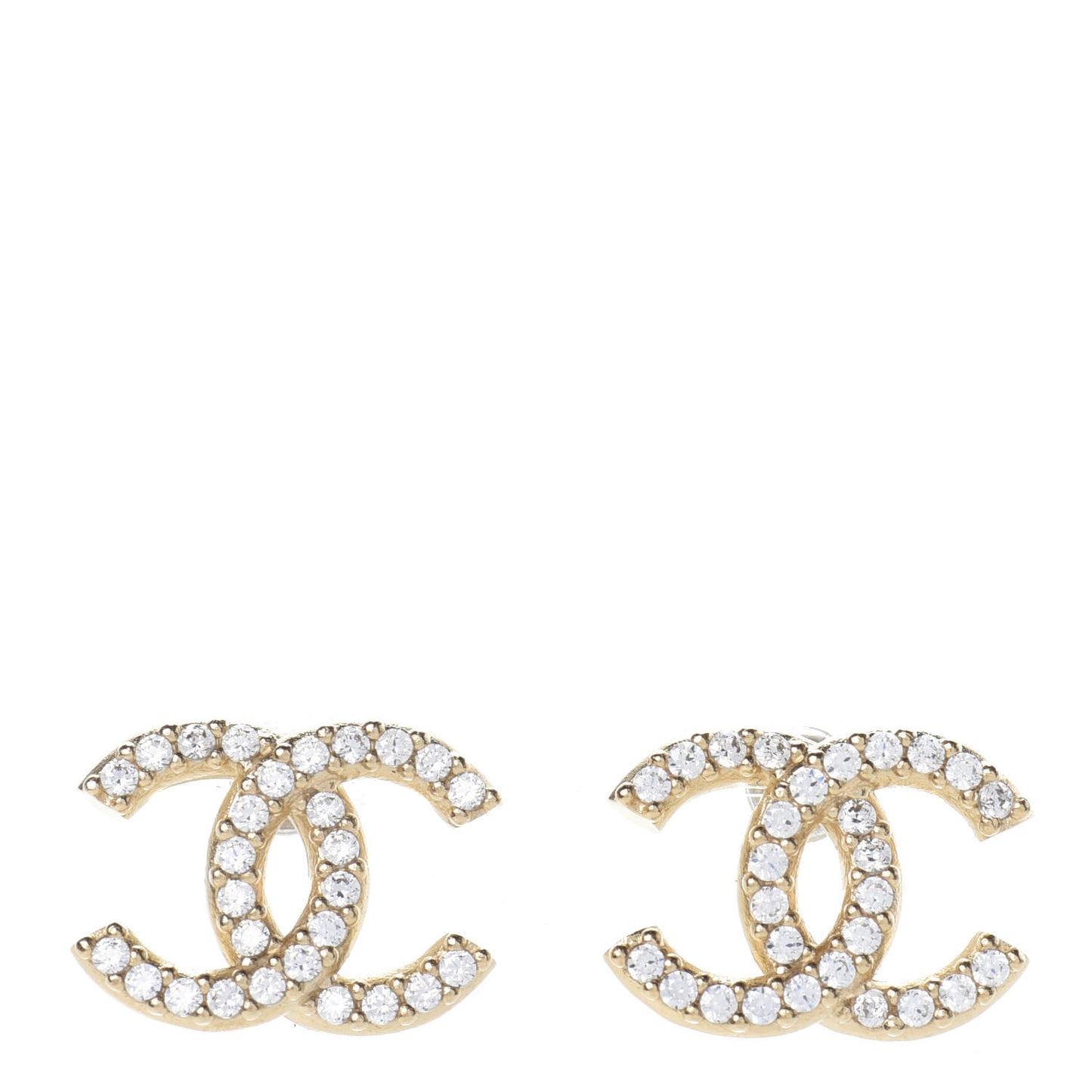 Crystal CC Earrings Gold