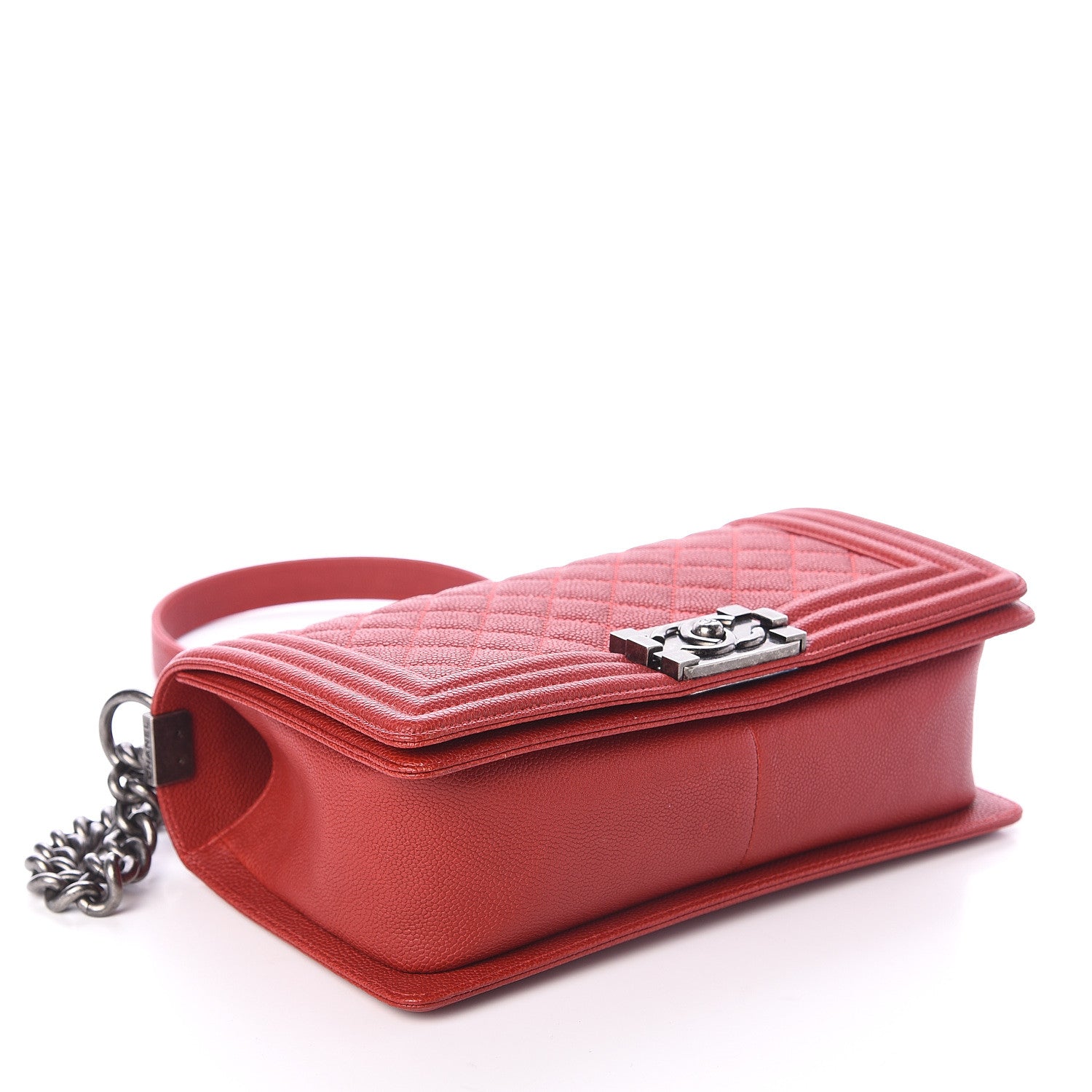 Chanel Caviar Quilted Medium Boy Flap Red 3 of 9