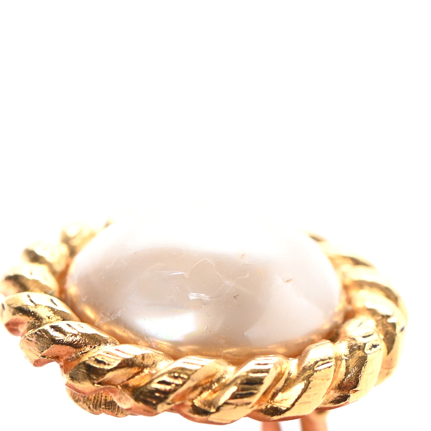 Pearl Clip On Earrings Gold