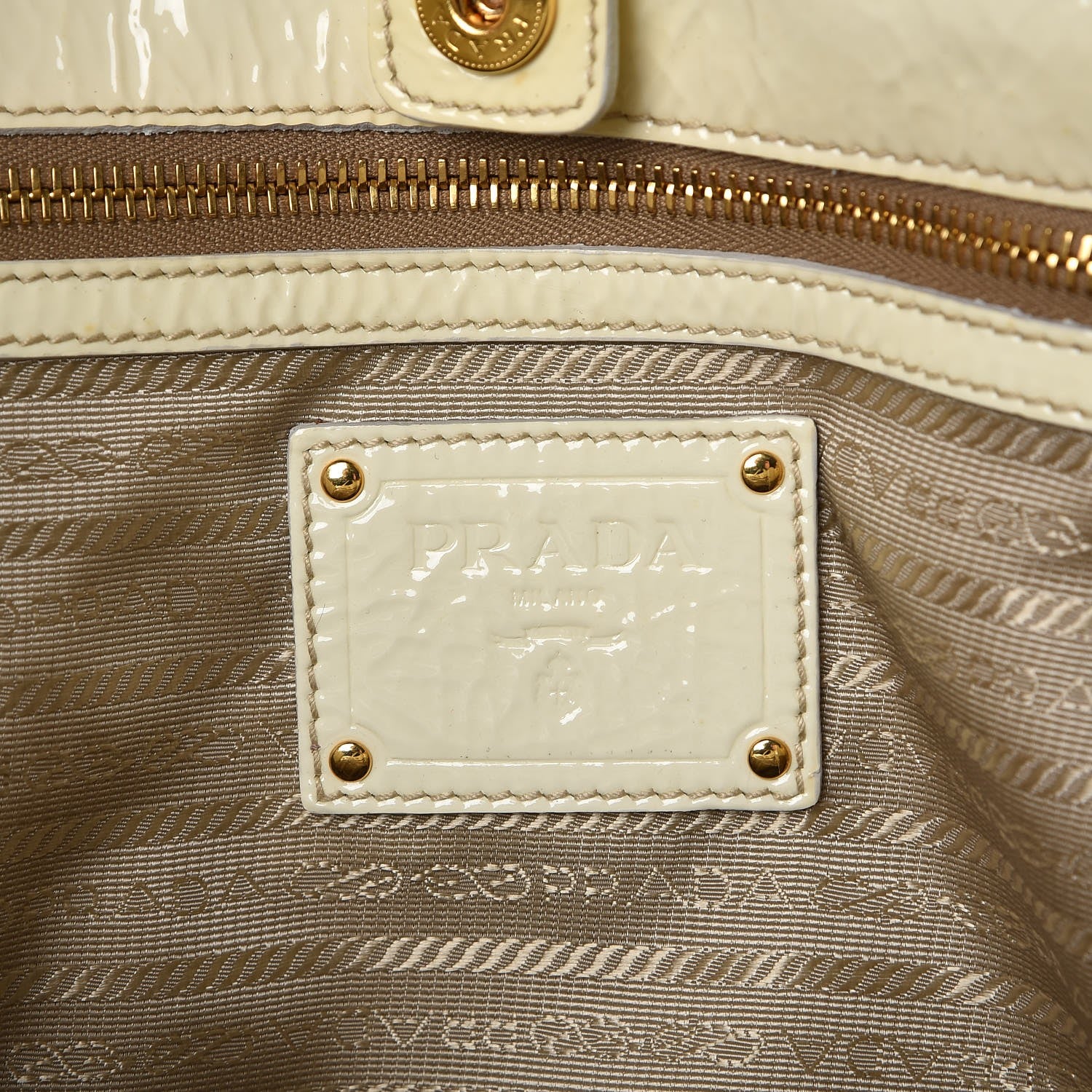 Prada Vernice Naplak Shopping Tote White 7 of 15