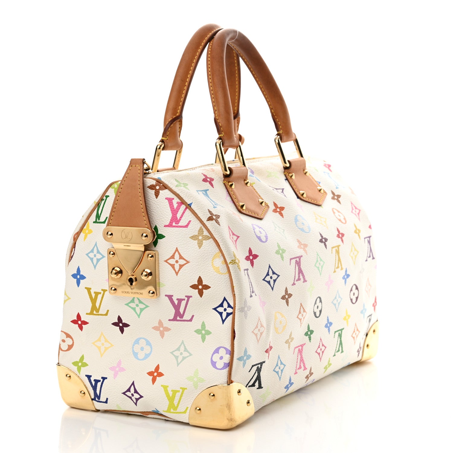 Louis Vuitton Monogram Multicolor Speedy 30 White 3 of 16