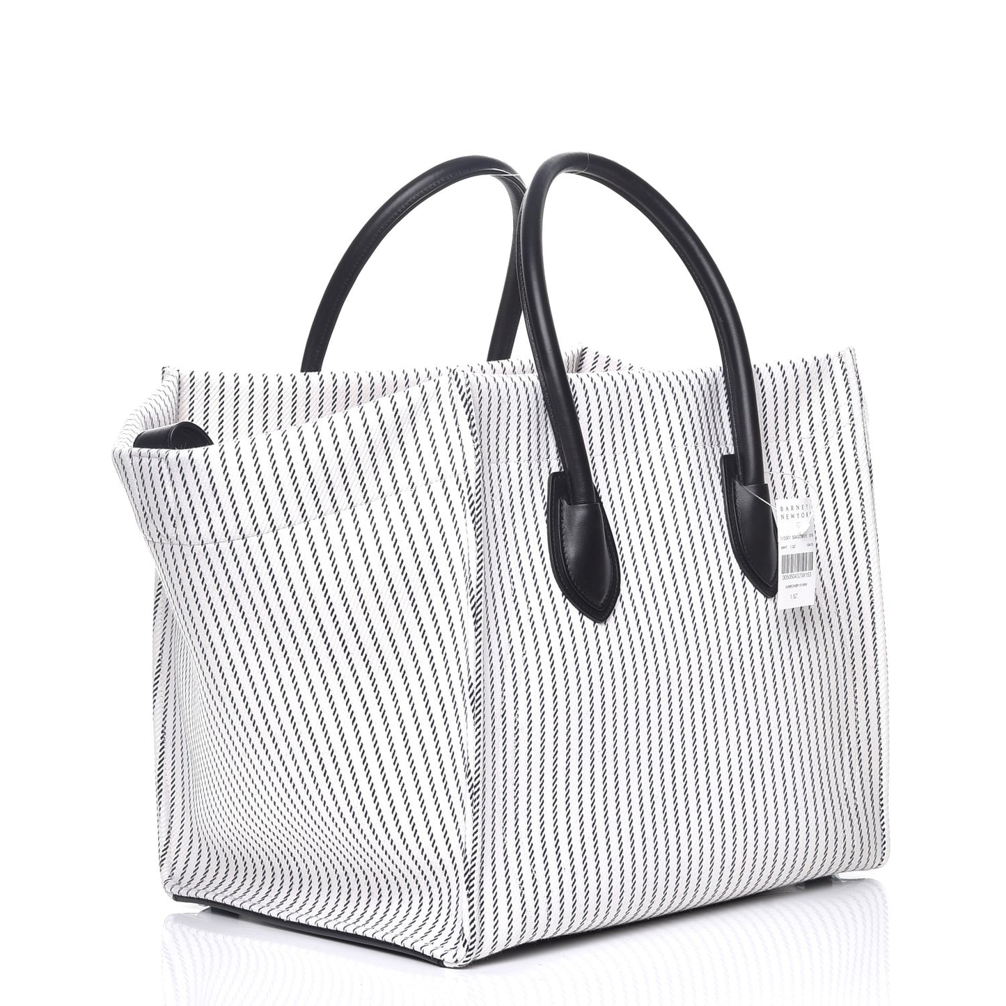 Cotton Canvas Striped Medium Phantom Luggage White Navy