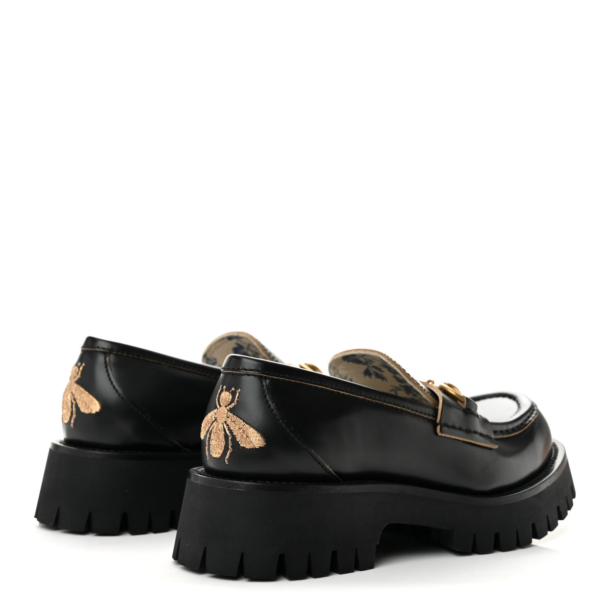 Cordovan Lux Womens Harald Horsebit 25mm Platform Loafers 35.5 Black